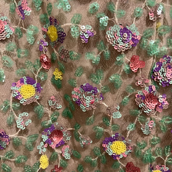 NWT GIANNI BINI FLORAL SEQUIN MINI DRESS - Picture 2 of 5